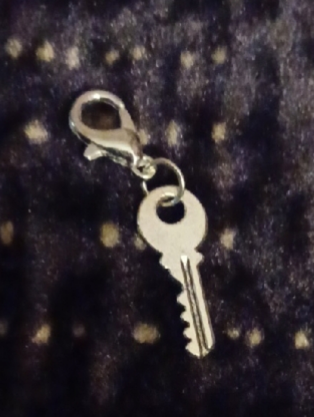 4/$30 New Silver Key Charm With Lobster Clasp